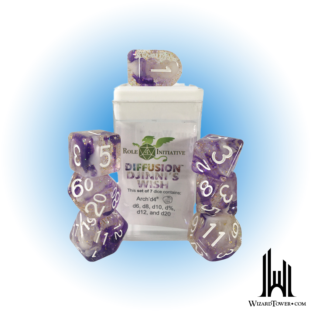 SET OF 7 DICE: DIFFUSION DJINNS WISH